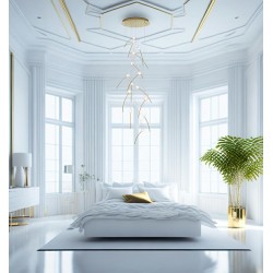 Lampa wisząca TULIPPE 14 DISC glamour złota