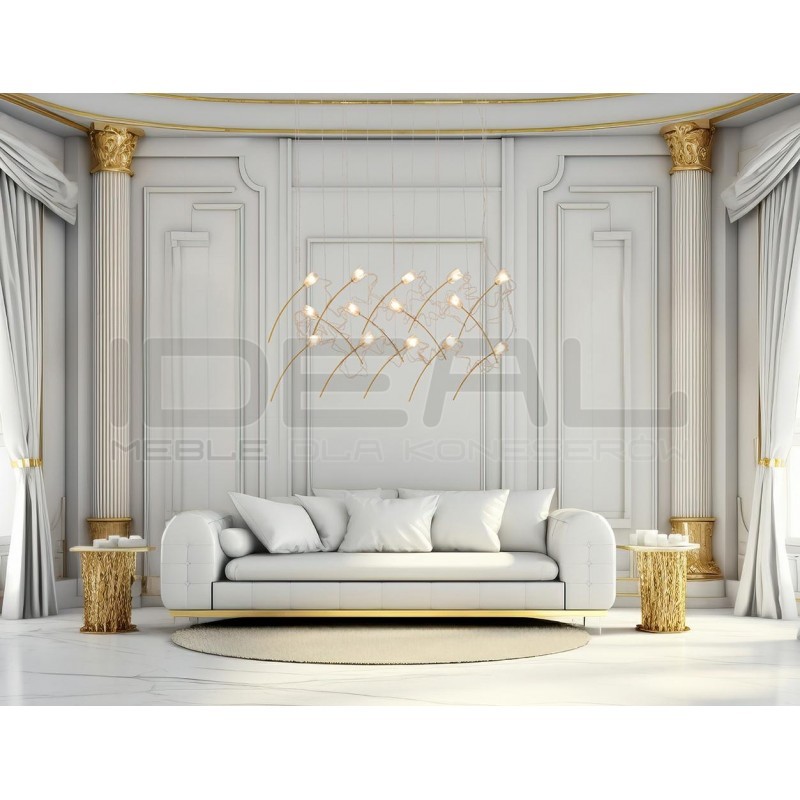 Lampa wisząca TULIPPE 14 DISC glamour złota