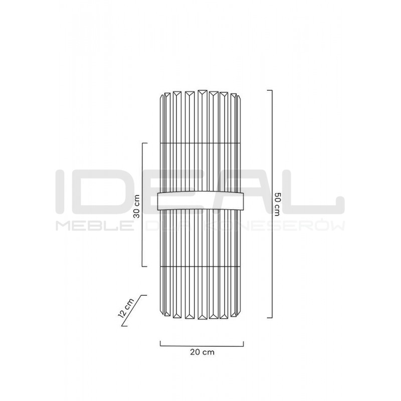 Kinkiet glamour MILAGRO złoty kryształowy