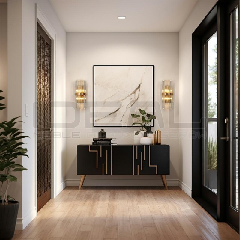 Kinkiet glamour MILAGRO złoty kryształowy