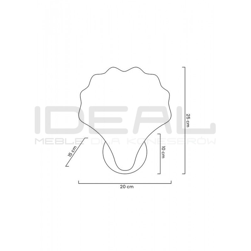 Kinkiet glamour CONCHA Muszla złota