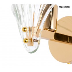 Kinkiet glamour CONCHA Muszla złota