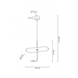 Lampa wisząca glamour LEAFS złota