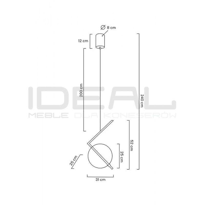 LAMPA WISZĄCA geometryczna ECHO ZŁOTA 25