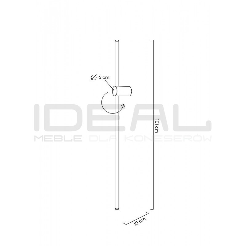Kinkiet Ombre 100 czarny