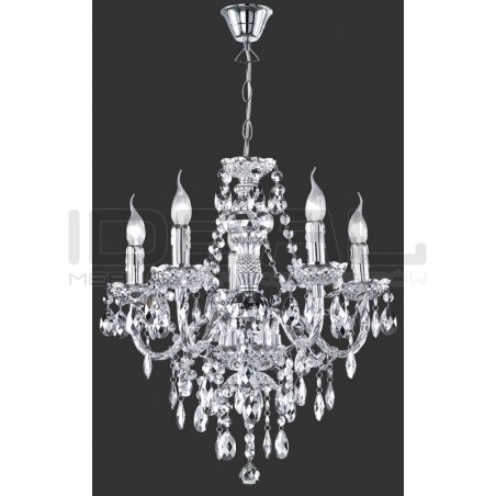 Żyrandol glamour Baroc 5 srebrny