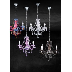 Żyrandol glamour Baroc 3 kolorowy