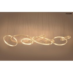 Lampa wisząca glamour LIBERTY LINE 8 złota 320 cm
