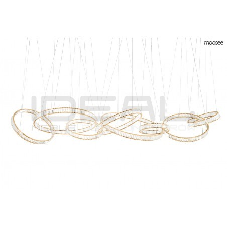 Lampa wisząca glamour LIBERTY LINE 8 złota 320 cm