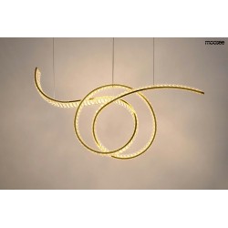 Lampa wisząca kryształowa WAVE 120 złota