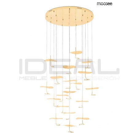 Designerska Lampa wisząca LEAFS DISC złota