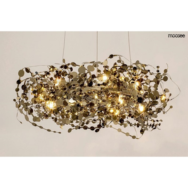 Lampa wisząca glamour MONETE 80 chrom