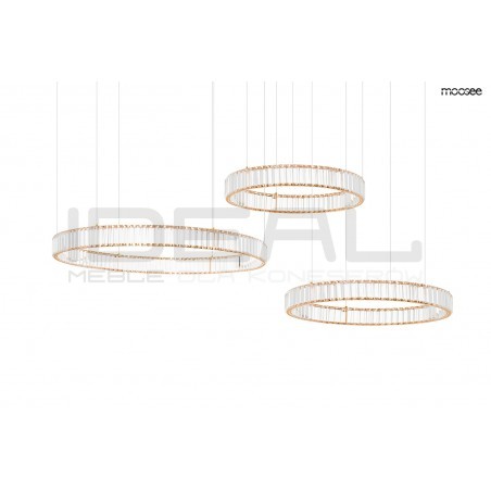 Lampa wisząca glamour potrójna LIBERTY 3A złota