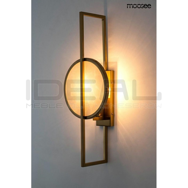 Kinkiet geometryczny Troya złoty