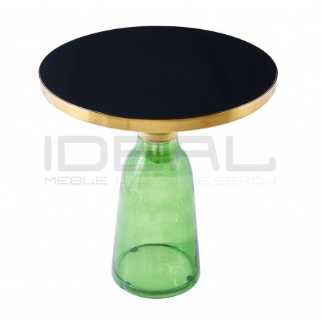 OKRĄGŁY STOLIK KAWOWY DOLCE ZIELONO CZARNY 50