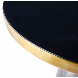 OKRĄGŁY STOLIK KAWOWY DOLCE szaro CZARNY 50