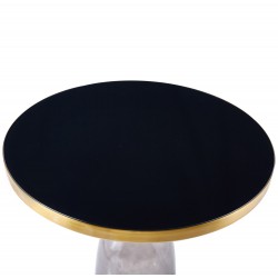 OKRĄGŁY STOLIK KAWOWY DOLCE szaro CZARNY 50