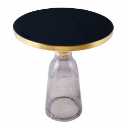 OKRĄGŁY STOLIK KAWOWY DOLCE szaro CZARNY 50