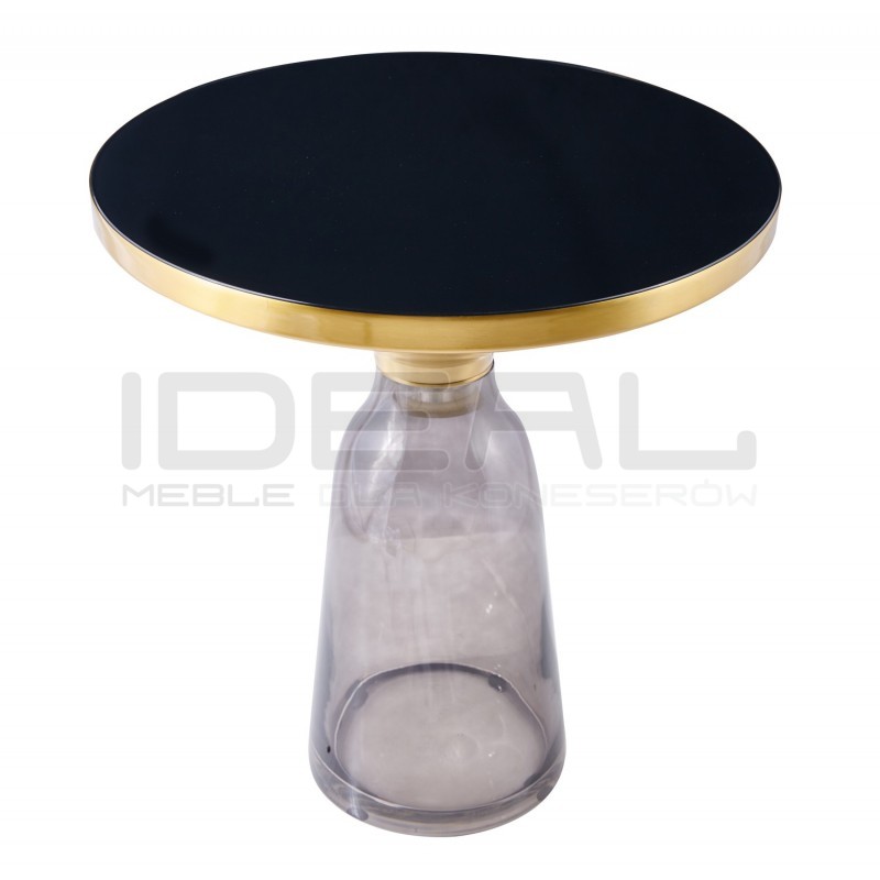 OKRĄGŁY STOLIK KAWOWY DOLCE szaro CZARNY 50