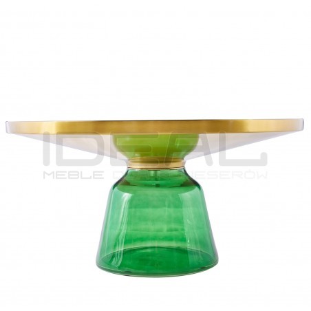 OKRĄGŁY STOLIK KAWOWY DOLCE ZIELONO CZARNY 75