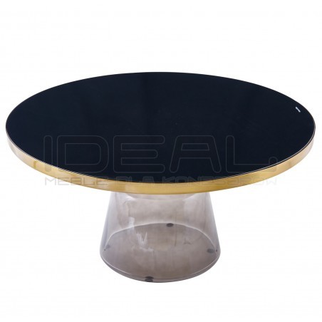 OKRĄGŁY STOLIK KAWOWY DOLCE SZAROCZARNY 75