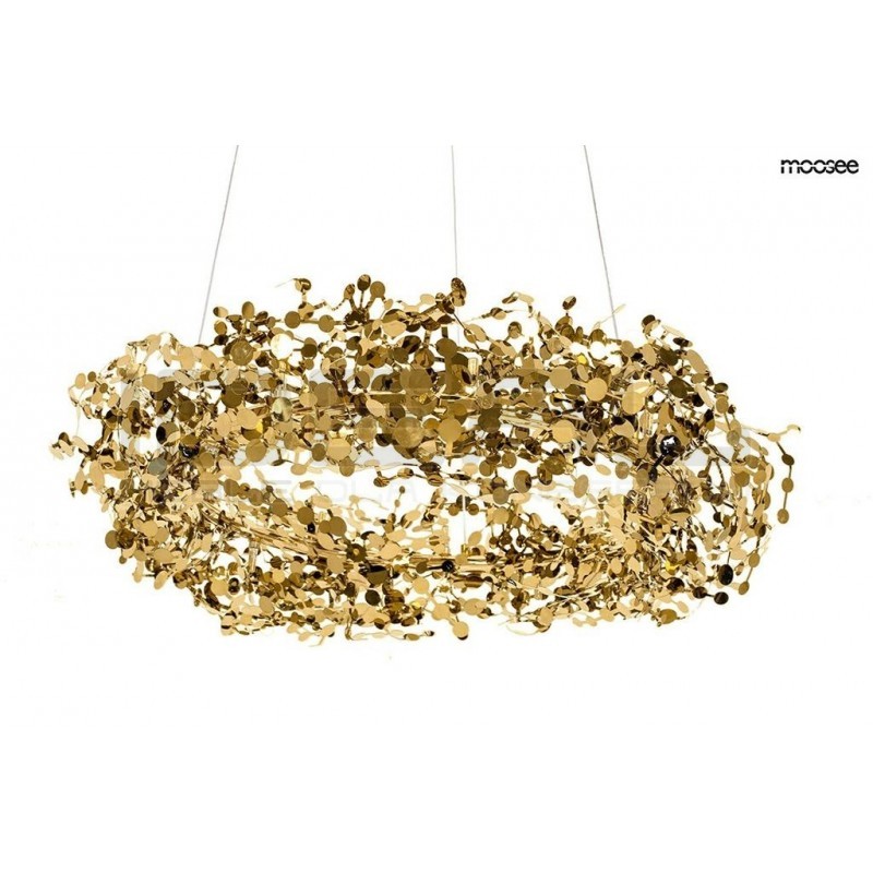 Lampa wisząca glamour MONETE 60 złota
