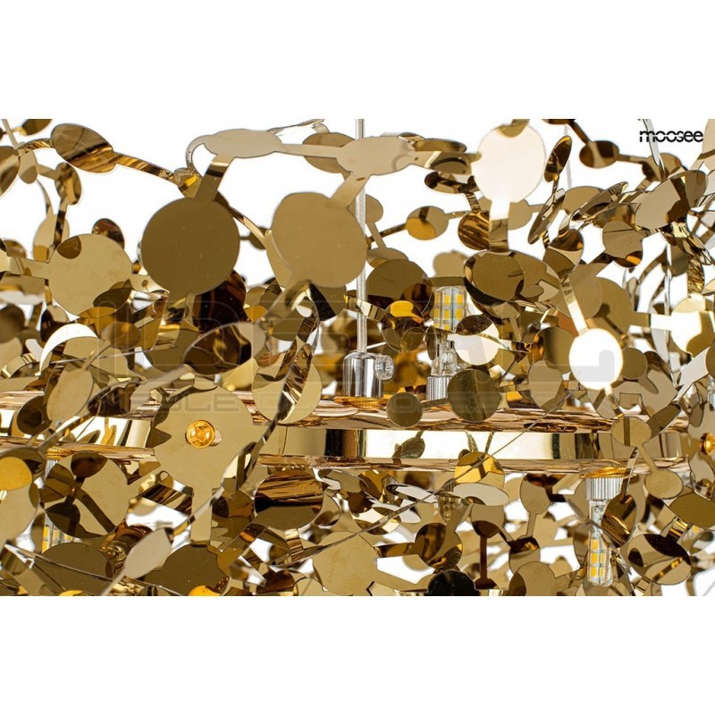 Lampa wisząca glamour MONETE 60 złota