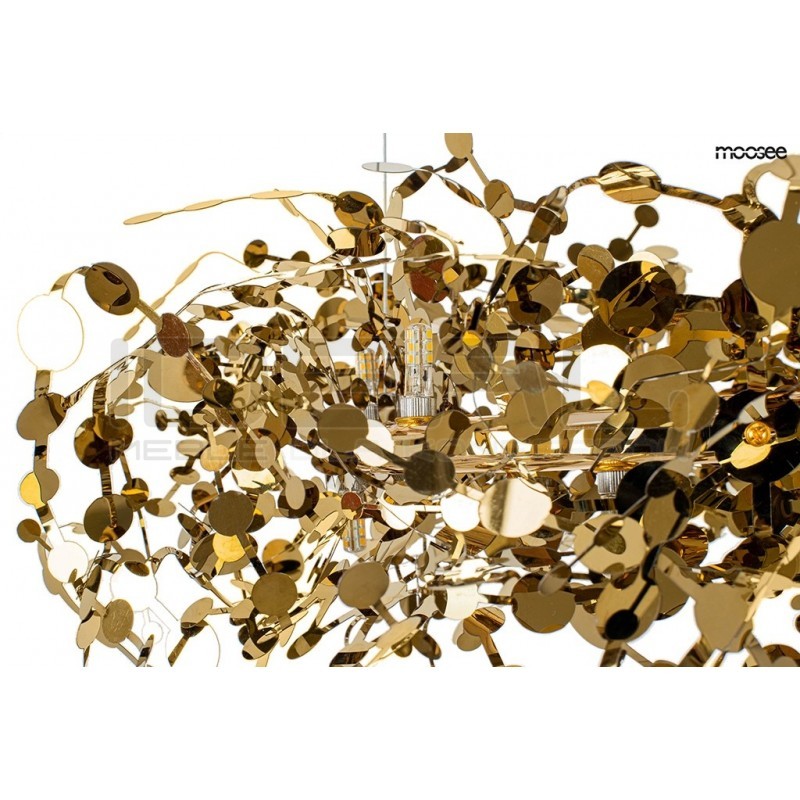 Lampa wisząca glamour MONETE 60 złota