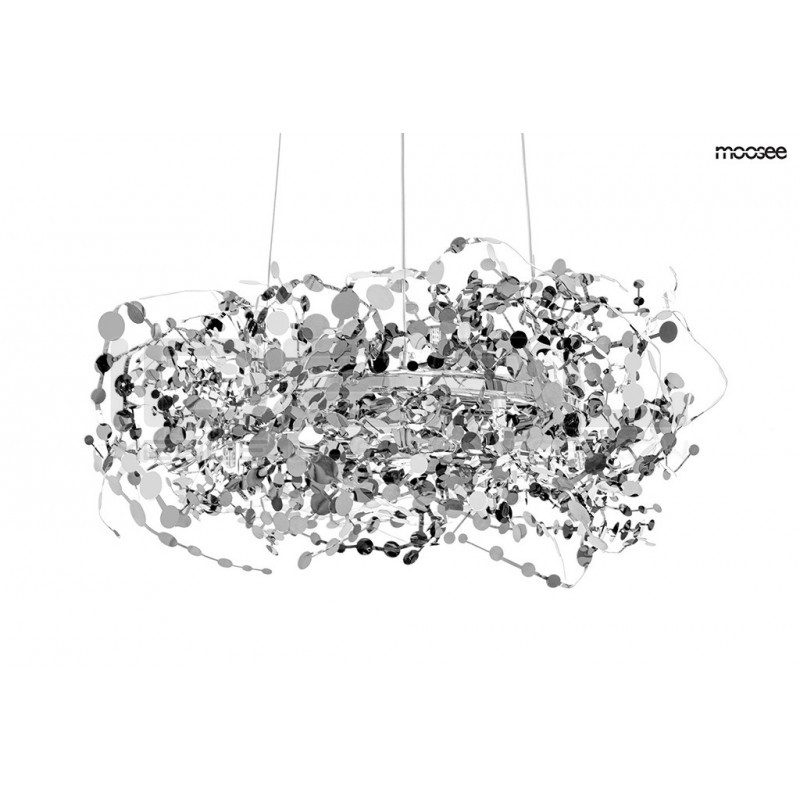 Lampa wisząca glamour MONETE 60 chrom