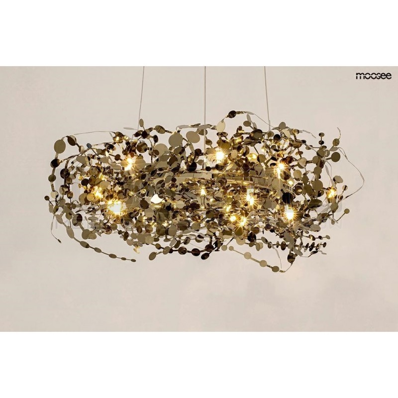 Lampa wisząca glamour MONETE 60 chrom
