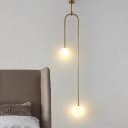 Lampa wisząca glamour LOOP złota