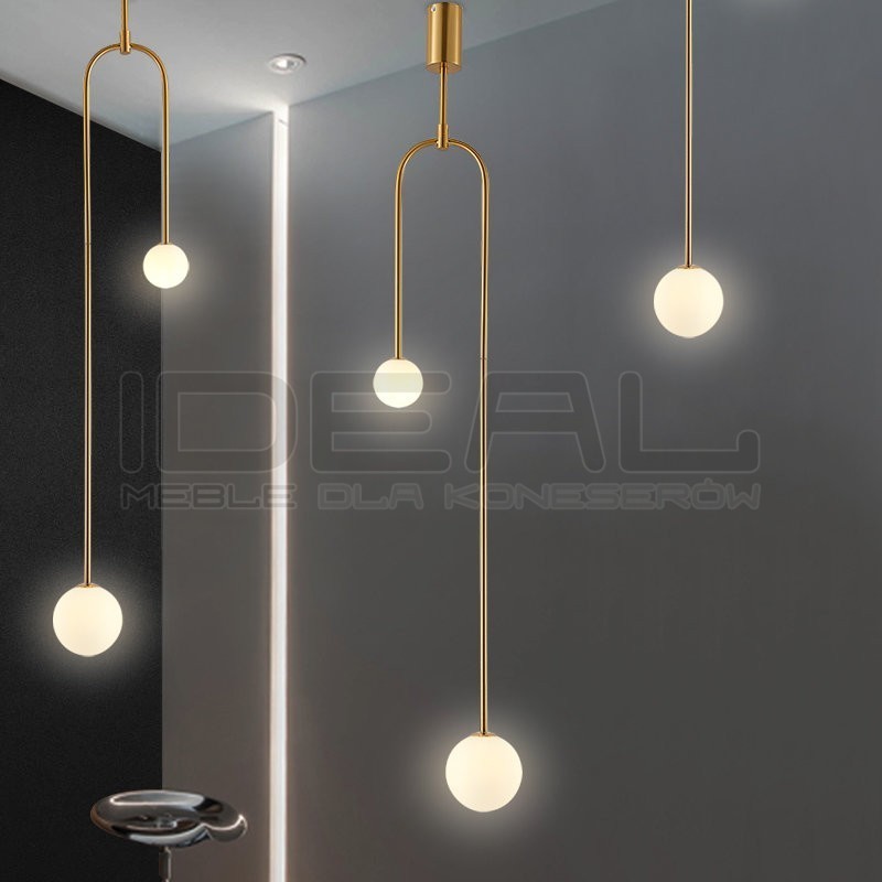 Lampa wisząca glamour LOOP złota