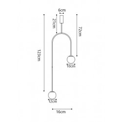 Lampa wisząca glamour LOOP złota