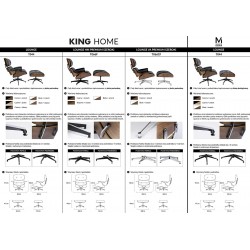 Fotel Lounge biały z podnóżkiem - sklejka różana