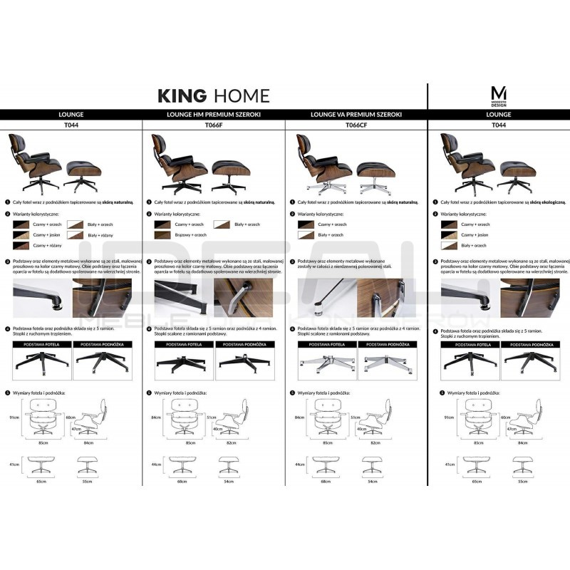 Fotel Lounge biały z podnóżkiem - sklejka różana