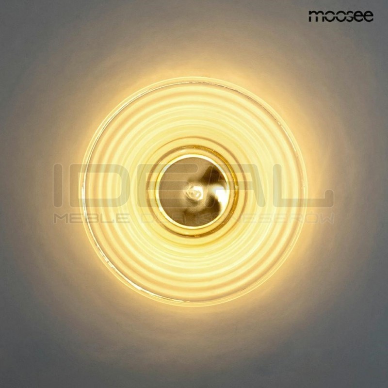 Okrągły Kinkiet ONDA złoty