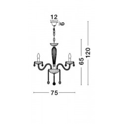 Żyrandol Kryształowy glamour Magnifique 8 srebrny