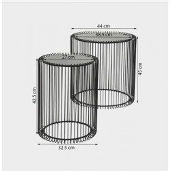Zestaw stolików kawowych WIRE 44