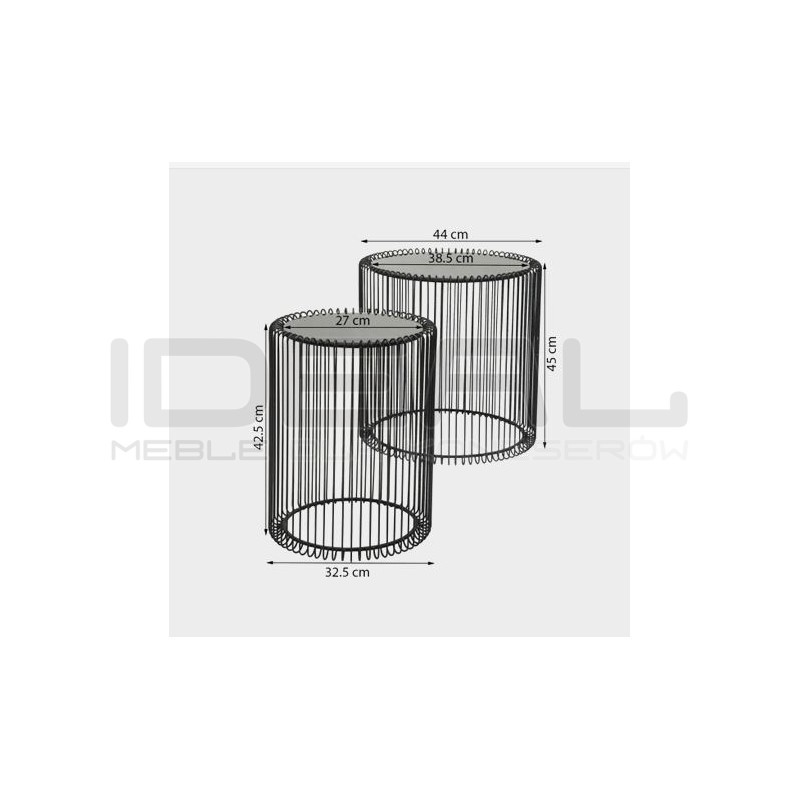 Zestaw stolików kawowych WIRE 44