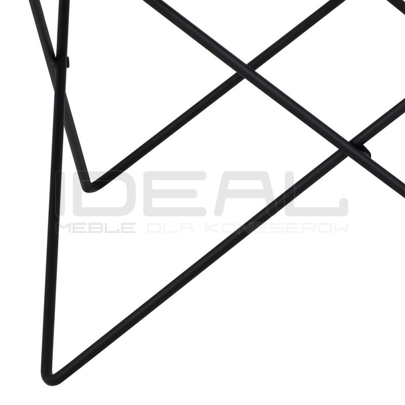 Stolik kawowy Katon czarny szkło transparentne szare