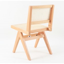 Drewniane KRZESŁO BOHO rattanowa plecionka wiedeńska kolor naturalny