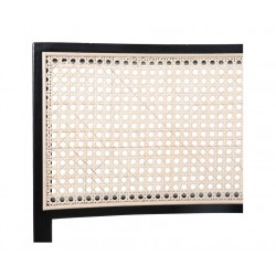 Drewniane KRZESŁO BOHO rattanowa plecionka wiedeńska czarne