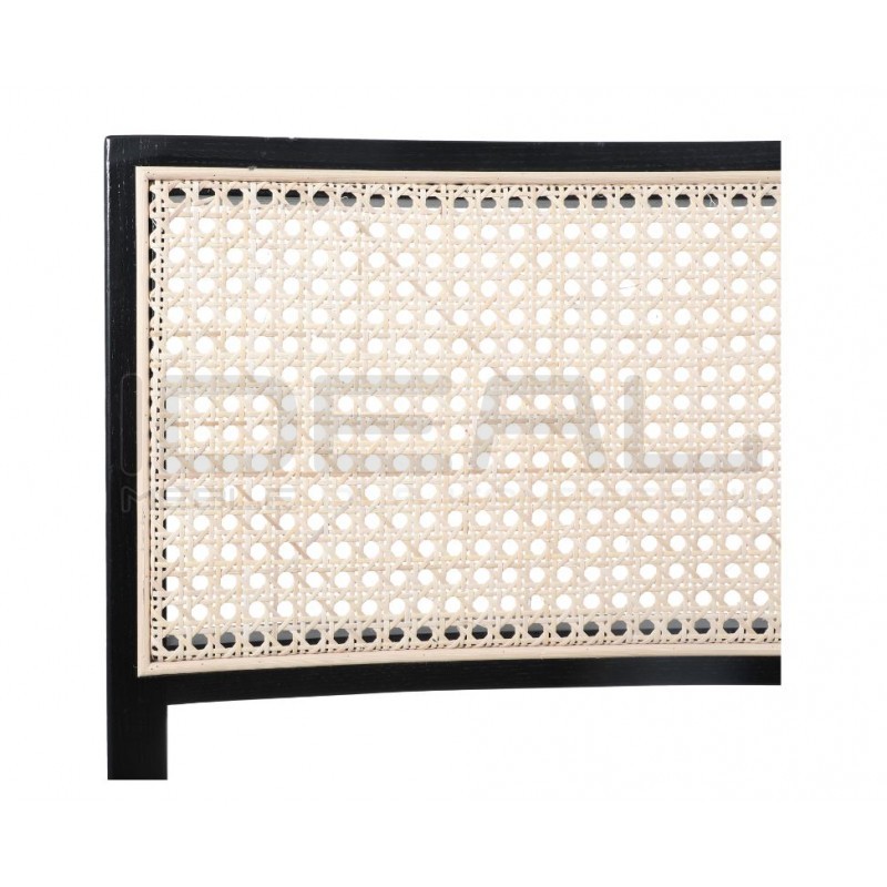 Drewniane KRZESŁO BOHO rattanowa plecionka wiedeńska czarne