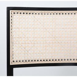 Drewniane KRZESŁO BOHO rattanowa plecionka wiedeńska czarne