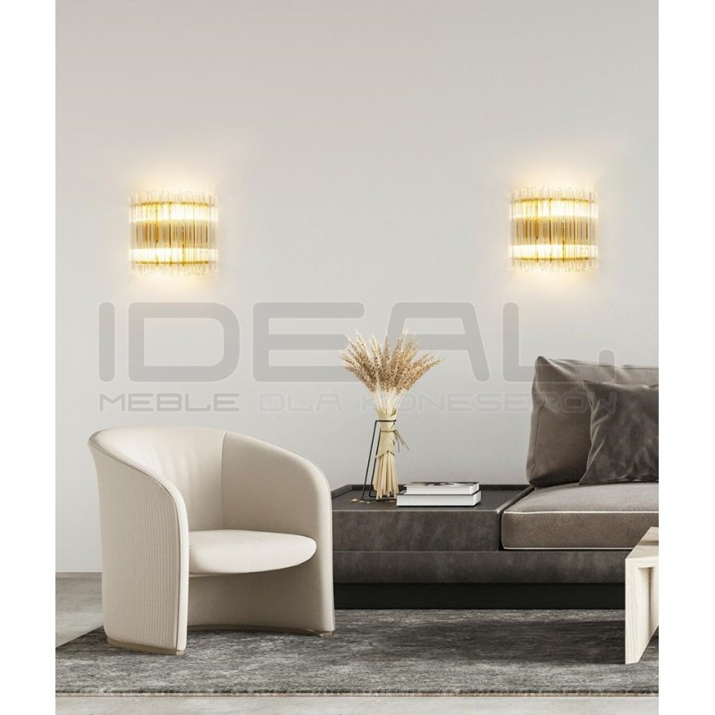 Kinkiet glamour PALACE złoty