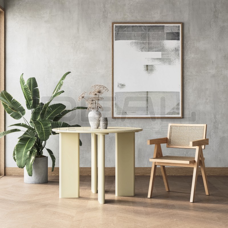 Drewniane KRZESŁO BOHO z podłokietnikami rattanowa plecionka wiedeńska