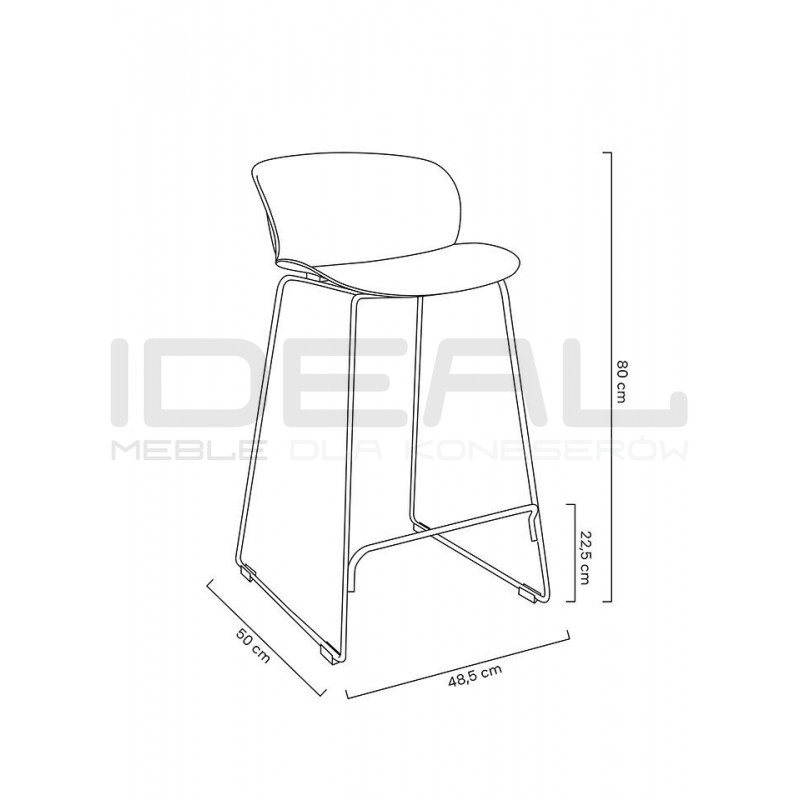 Hoker czarny nowoczesny ALTO 65