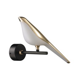 Kinkiet glamour BIRD ptaszek złoty