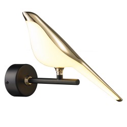 Kinkiet glamour BIRD ptaszek złoty