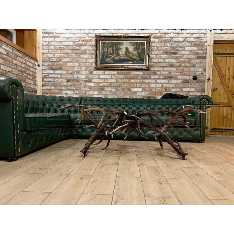 Narożnik Chesterfield Normal w skórze 255x340